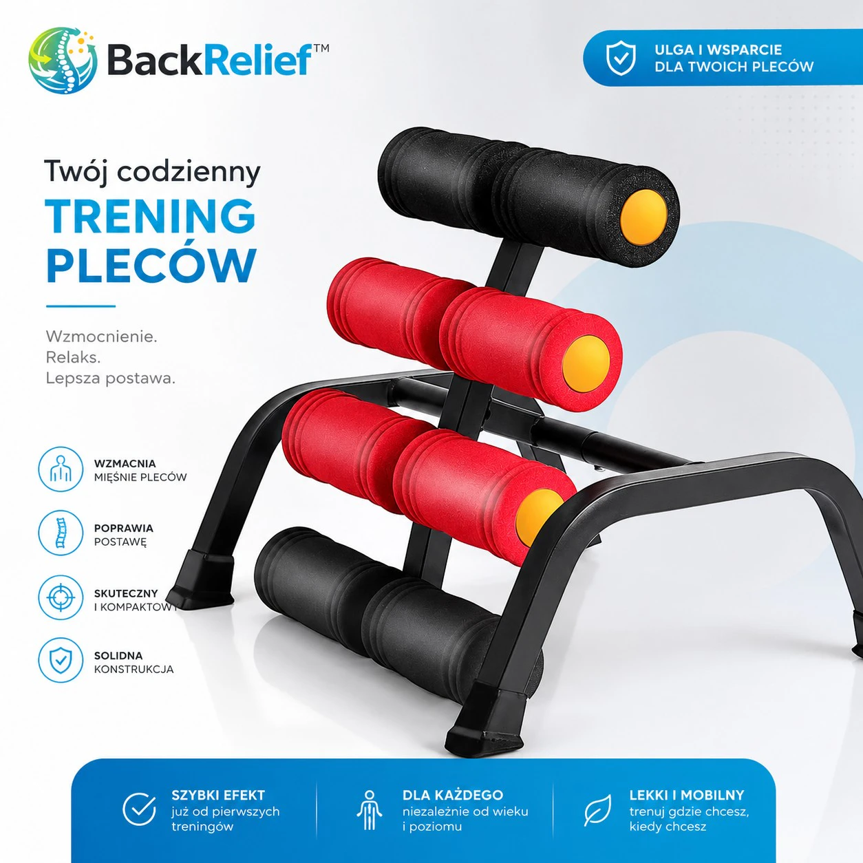 BackRelief – Masażer i Trener Kręgosłupa 1
