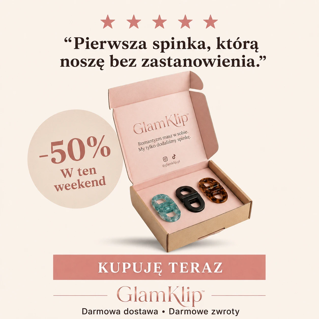 GlamKlip Pierwsza spinka, którą nosisz bez zastanowienia. 1