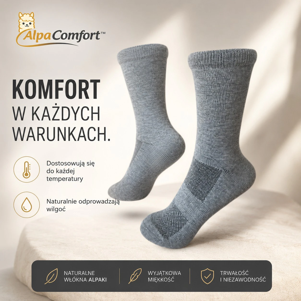 AlpaComfort – Wygodne Skarpetki z Alpaki 1