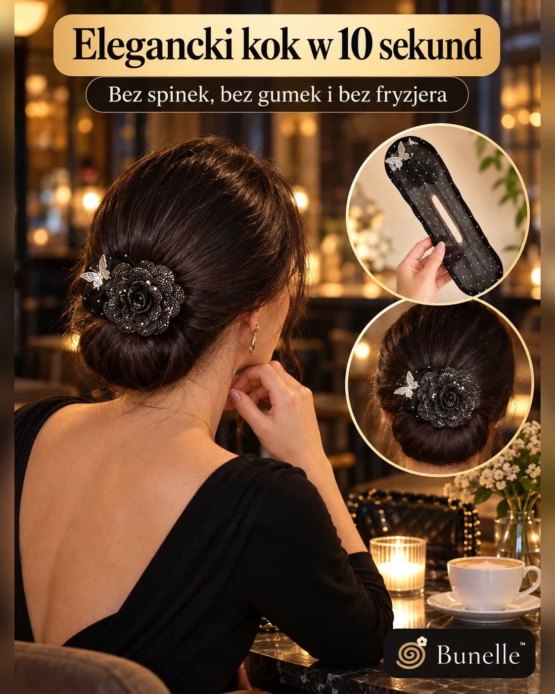 Bunelle – magiczna opaska do koka: elegancki kok w 10 sekund bez spinek i gumek 1